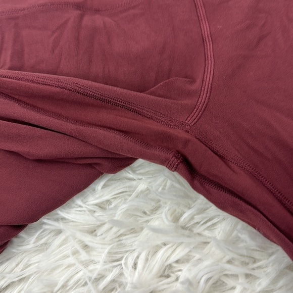 Lululemon Align Scalloped Hem High-Rise Crop 23" Red Merlot - Picture 3 of 6